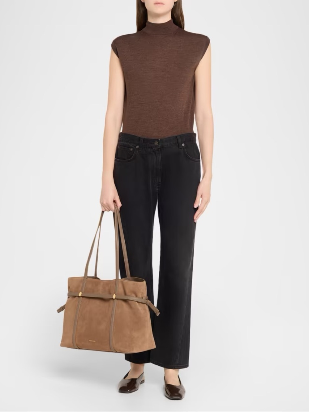 Veronica Beard Lasso Tote Bag Suede
